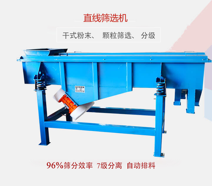 直线筛选机用于筛选、分级各种粉末、颗粒