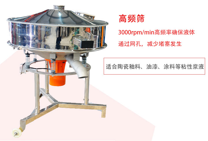 该产品是针对浆液过滤设计的一种高频筛分机。