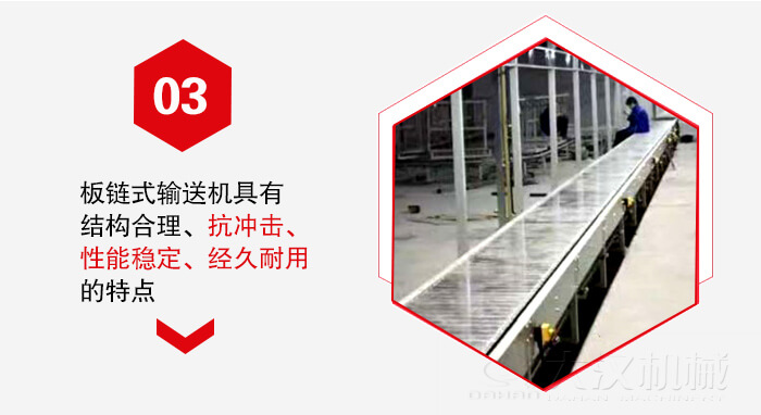 板链输送机具有抗冲击性能稳定，经久耐用的的特点展示图